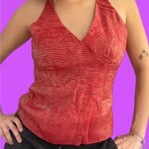 Red Iridescent Blouse